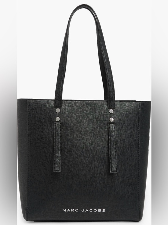 Marc Jacobs Handbags - Marc Jacobs Black Pebbled Leather Tote Bag Zip Top Large Shoulder Authentic NWT